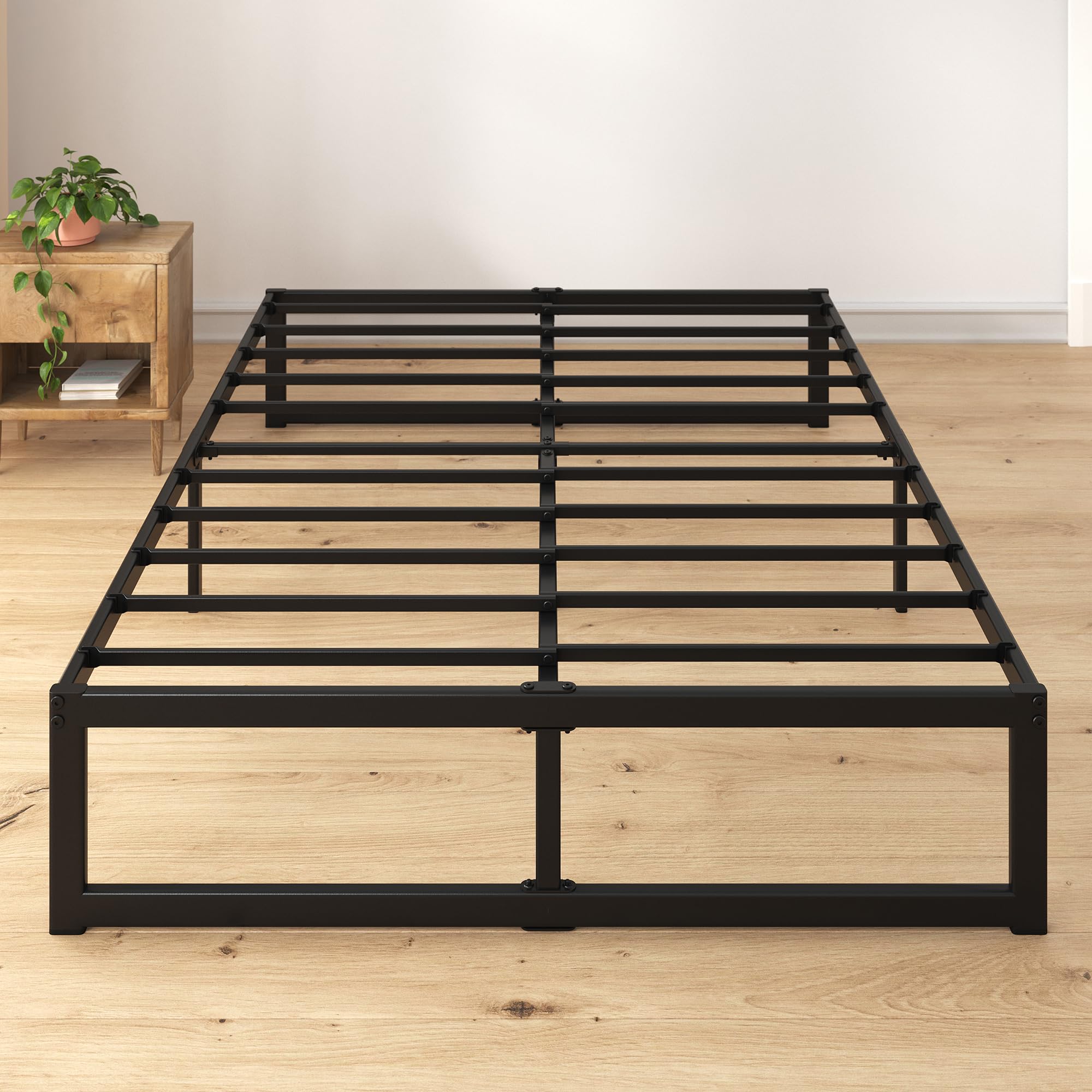 ZINUS ABEL 14 Inch Platform Bed Frame, Steel Slat Support, Easy Assembly, No Box Spring Needed, Eco Friendly WonderBox(TM) Packa