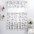 Interior Trends 3 Piece Kitchen Window Curtain Panel Tiers and Valance Set (36 Tiers Set, Multicolor Roosters)