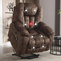 CANMOV Power Lift Recliner Chair with Massage and Heat for Elderly, Overstuffed Wide Recliners, Heavy Duty and Safety Motion Rec
