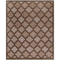 Nourison Easy Care Modern Indoor/Outdoor Brown 8 x 10 Area Rug, Easy Cleaning, Non Shedding, Bed Room, Living Room, Dining Roo