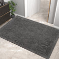 HIYARD Sturdy Front Door Mat, Absorbent Muddy Dirt Resist Welcome Door Mats Outdoor Indoor, Stain and Fade Resistant, Non-Slip R