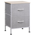 WLIVE Nightstand, Nightstand with 2 Drawers, Bedside Furniture, Night Stand, Small Dresser for Bedroom, College Dorm, End Table 