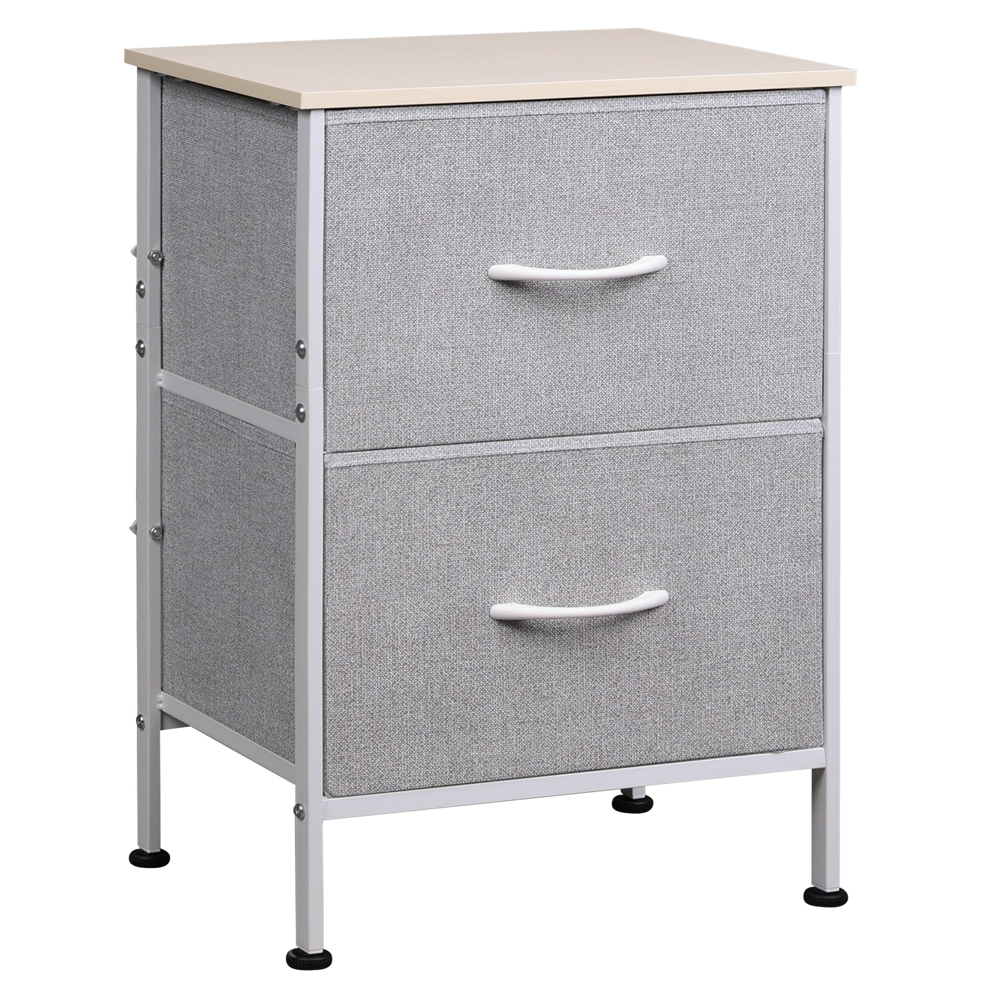 WLIVE Nightstand, Nightstand with 2 Drawers, Bedside Furniture, Night Stand, Small Dresser for Bedroom, College Dorm, End Table 