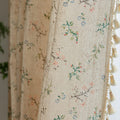 ENJOYBRIDAL Floral Boho Curtains 2 Panels Short 63 Inch Curtains Patterned Semi Sheer Living Room Drapes Farmhouse Bohemian Wind