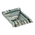 DII Braided Striped Decorative Throw Blanket, 50x60, Dark Green