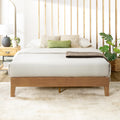 Mellow Naturalista Grand - 12 Inch Solid Wood Platform Bed with Wooden Slats - No Box Spring Needed - King (Natural Pine)