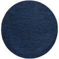 Nourison Essentials Indoor/Outdoor Midnight Blue 8 x Round Area Rug, Easy Cleaning, Non Shedding, Bed Room, Living Room, Dining