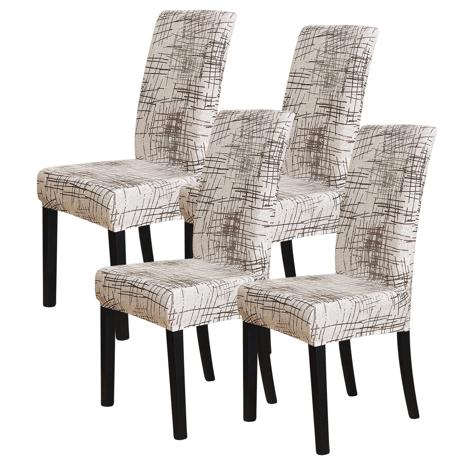 FORCHEER Dining Room Chair Covers for Dining Room Set of 4,Stretch Dining Chair Cover for Dining Room Kitchen Washable Removable