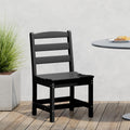 Costaelm Outdoor Dining Chair, Armless Patio Adirondack Chair, HDPE Poly Lumber, Waterproof Indoor/Outdoor Restaurant Bistro Din