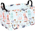 KUNRO Rectangle Cat Pattern Toy Bin Waterproof storage organizer for Nursery Hamper Home decor Closet Kids Bedroom Laundry Baby 