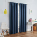 ECLIPSE Kendall Modern Blackout Thermal Rod Pocket Window Curtain for Bedroom or Living Room (1 Panel), 42 in x 95 in, Kendall D