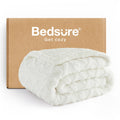 Bedsure Sherpa Fleece Blanket Twin Size for Bed - Soft Fluffy & Cozy Cable Jacquard Tufted Blankets for Women Gift, Thick Warm B