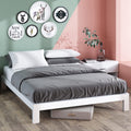 ZINUS Arnav Metal Platform Bed Frame, Wood Slat Support, No Box Spring Needed, Easy Assembly, White, Queen