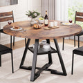 Jocoevol Round Dining Table for 4,Kitchen Dining Room Circle Dinner Pedestal Table,Space Saving Wood Kitchen & Dining Room Furni