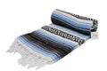 Open Road Goods Light Blue Mexican Blanket - Authentic Serape Falsa Blanket - Handmade