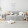 HANDONTIME Grey Sofa Cover for Couch Boho Couch Cover for 3 Seat Couch Dog Couch Cover Love Seat Couch Covers Light Grey Sofa Se