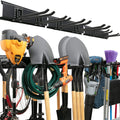 TIDYME Garage Tool Organizer Wall Mount - Sturdy Storage Rack with Adjustable Hooks, Stud Spacing Compliance - 300lbs Capacity -