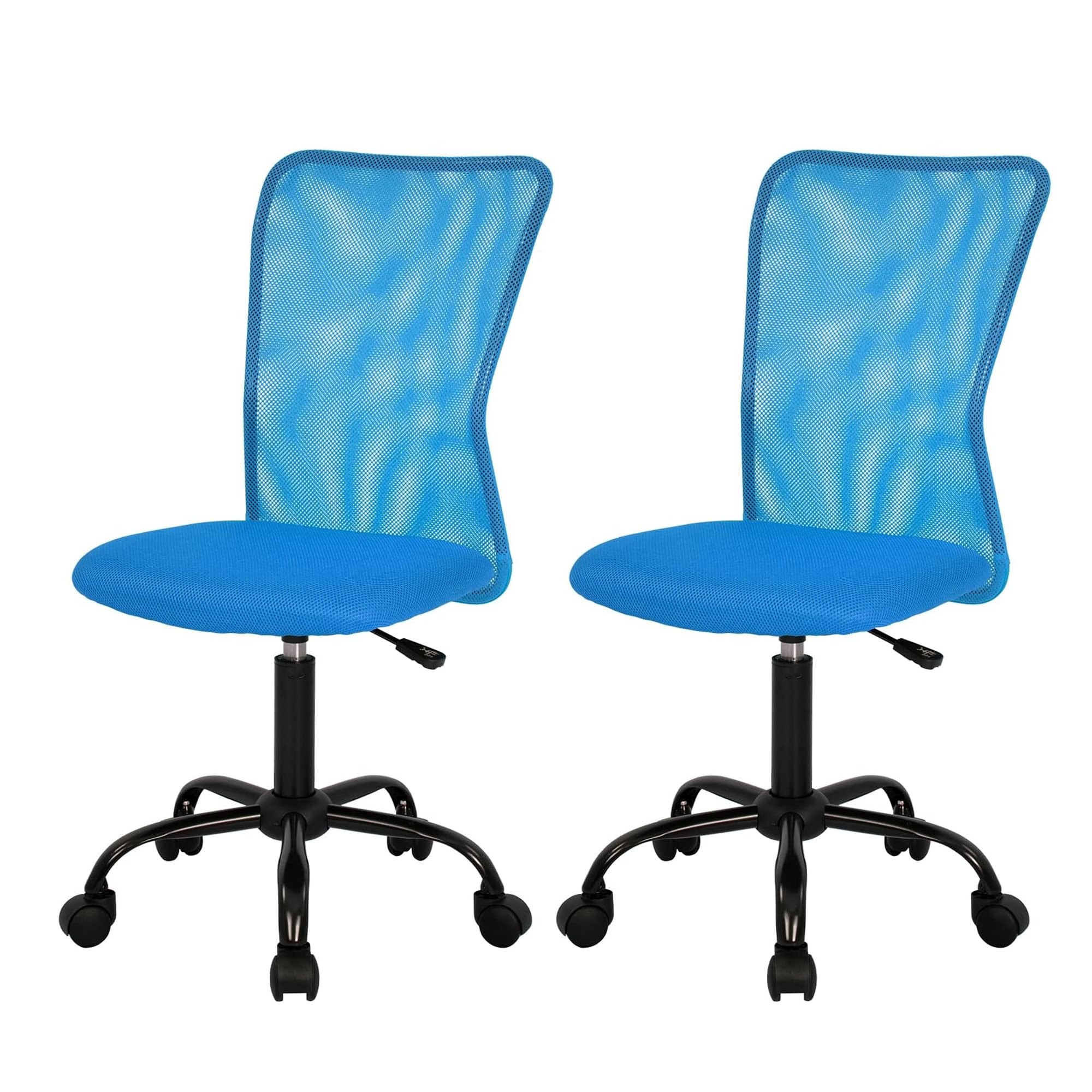 FDW Home Office Chair Mid Back Mesh Desk Chair Armless Computer Ergonomic Task Rolling Swivel Chair Back Support Adjustable Mode