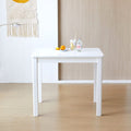 Livinia Cabin 33.5 Wooden Dining Table/Small Rectangular Modern Farmhouse Solid Wood Kitchen Table Desk (White)