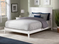 AFI, Nantucket King Foundation Bed with Attachable USB Charger, White