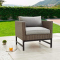 PatioFestival Wicker Outdoor Chair Rattan Armchair Chairs with Removable Cushions Patio Dinning Furniture for Garden Balcony Por
