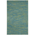 Nourison Essentials Indoor/Outdoor Blue Green 3 x 5 Area Rug, Easy Cleaning, Non Shedding, Bed Room, Living Room, Dining Room,