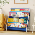 Aokitsink Book Shelf for Kids Rooms, Blue Montessori Bookshelf Nursery Book Shelves Toddler Children Bookshelf Metal Kids Book 