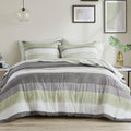 Madison Park Jaxon Twin Comforter Set, Bed in A Bag Comforter & Sheet Set, Modern Casual Stripes Print, All Seasons, Soft Beddin