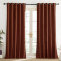 NICETOWN Oatmeal Vintage Open Linen Weave Flax Thermal Curtains, 100% Blackout Curtains 90 Long for Dining Room, Soundproof Wind