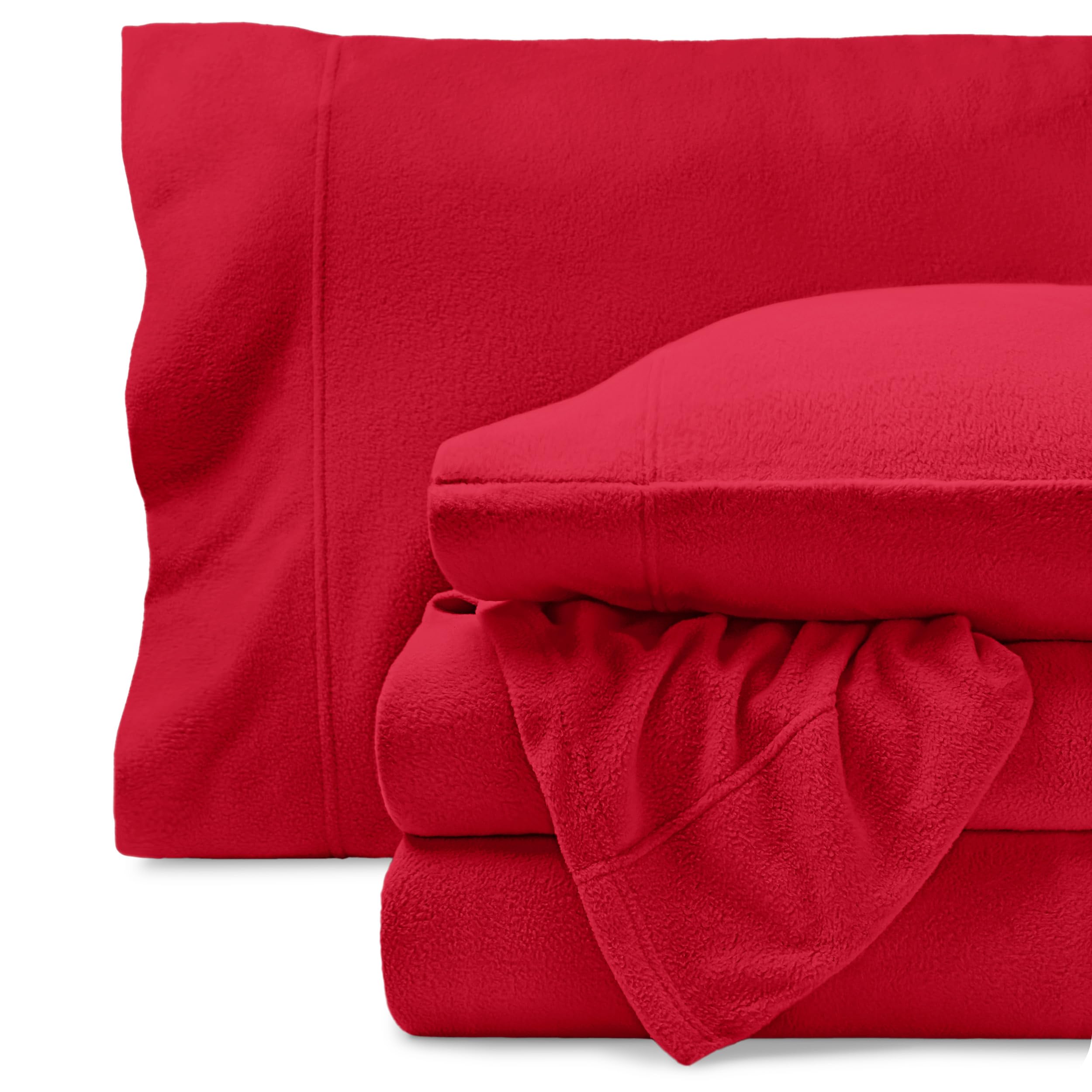 Bare Home Super Soft Fleece Sheet Set - Queen Size - Extra Plush Polar Fleece, No-Pilling Bed Sheets - All Season Cozy Warmth (Q
