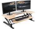 VIVO 42 inch Height Adjustable Stand Up Desk Converter, V Series, Quick Sit to Stand Tabletop Dual Monitor Riser Workstation, Li
