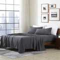 Cathay Home Essentials Ultra Soft Hypoallergenic Wrinkle Resistant Double Brushed Microfiber Bedding Sheet Set, Gray, Twin