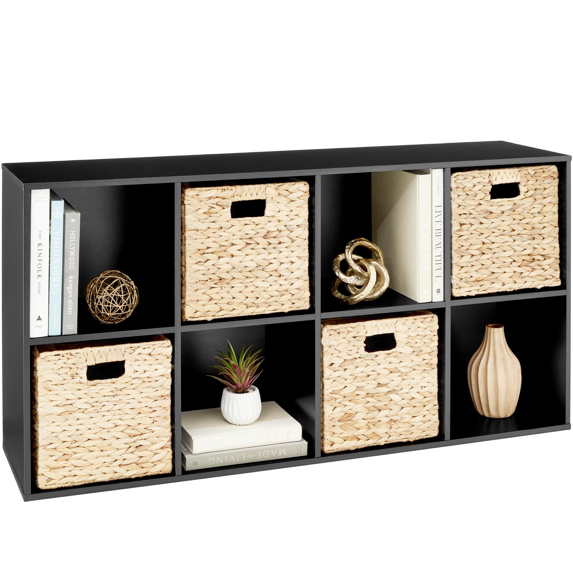 Best Choice Products 8-Cube Storage Organizer, 13.5in Shelf Opening, Bookcase, Display Shelf, Customizable w/ 2 Removable Back P