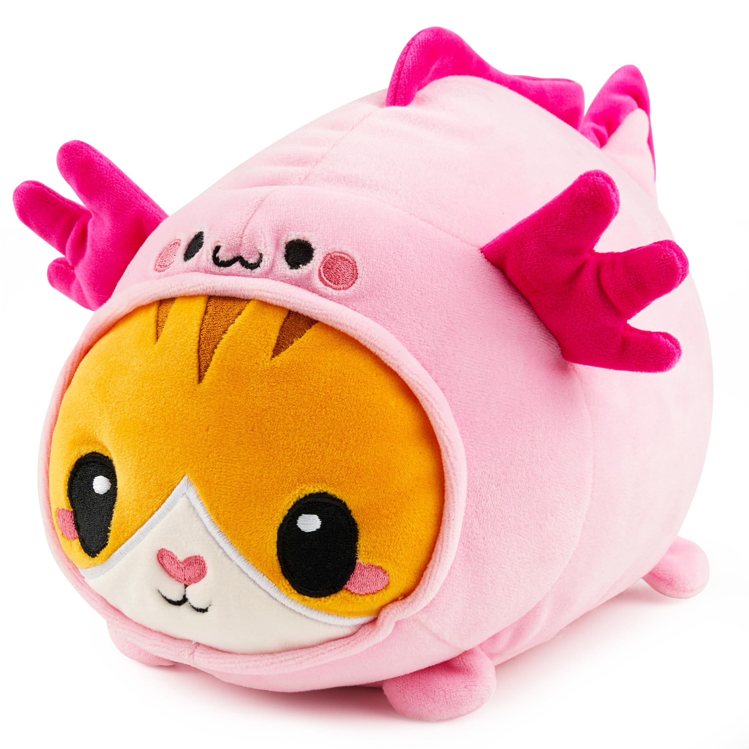 JOYIN Stuffed Animal, Kawaii Axolotl Cat Plush Toy, 11 Soft Axolotl Plushie with Cat Face, Plush Pillow for Kids and Adults, Chr