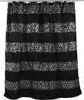 Zahari Home Sinatra Bathroom Shower Curtain Glamorous Bling Fabric Shower Curtain, 72x70, Black