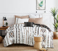 Geniospin Queen Comforter Set, Boho Aztec Comforter Set 8 Pieces, All Season Reversible Bed in A Bag, Soft Microfiber Fill Beddi