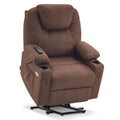 MCombo Small Power Lift Recliner Chair Sofa with Massage and Heat for Petite Elderly, 3 Positions and USB Ports, Extended Footre