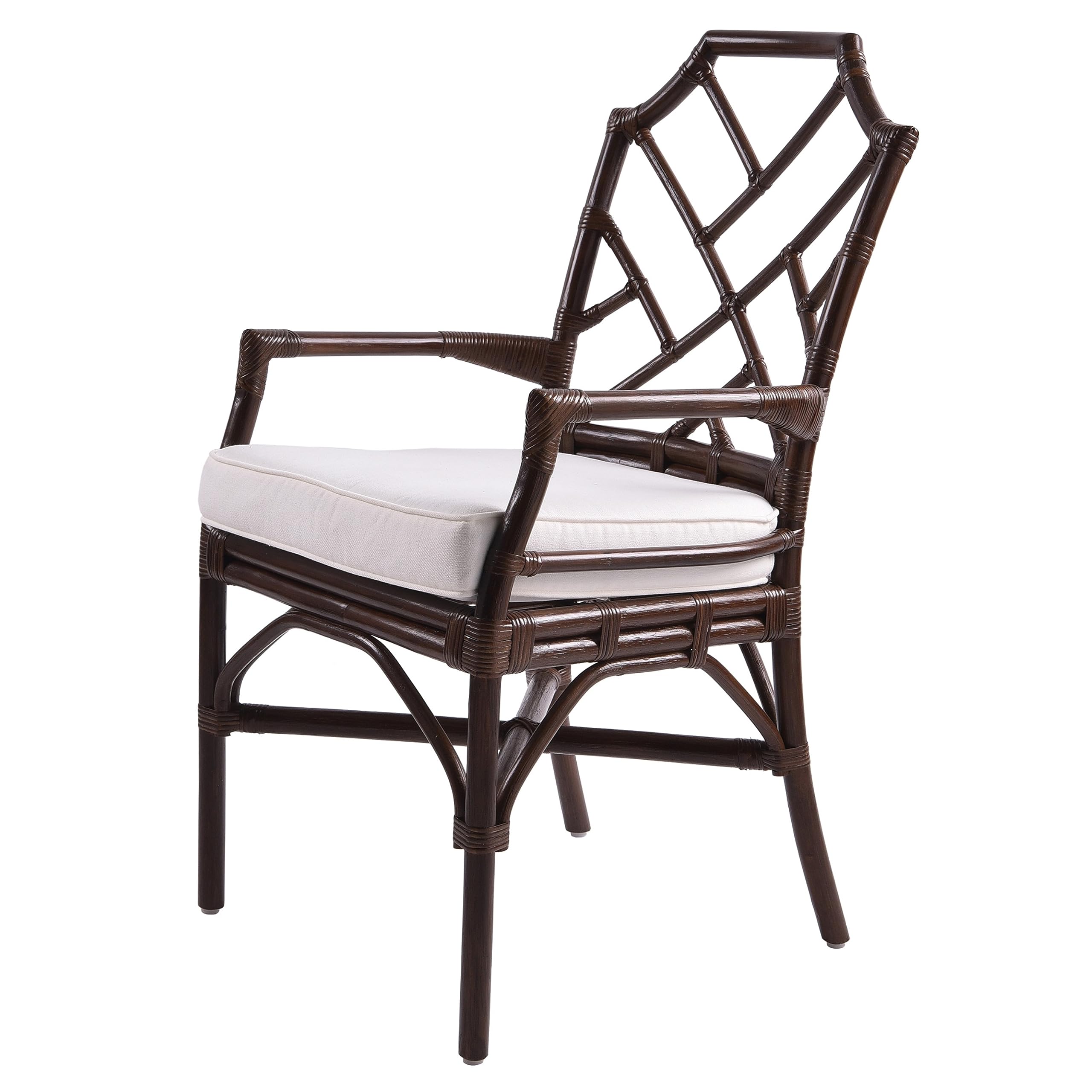 npd furniture and more Kara Rattan Arm Dining Chairs, Paloma Brown