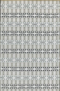 Mad Mats Geometric Outdoor Rug, Reversible Plastic Mat (2.5  X 6 , Grey/White)