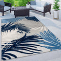 Rugshop Lucca Contemporary Floral Indoor/Outdoor Area Rug 710 x 10 Navy