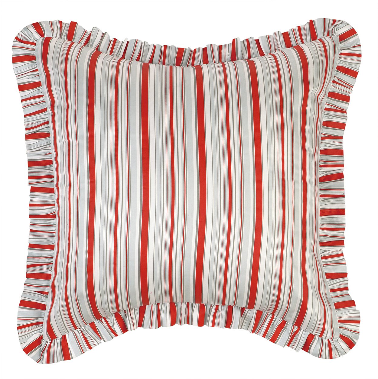 Laurel & Mayfair Jacobean Euro Sham, 26 by 26/2-Inch, Red