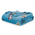 Berkshire Blanket Peanuts VelvetLoft Cute Character Snoopy Plush Throw Blanket,Peanuts Large Masked Marvel Toss Happy Blue,55 in