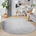 Nourison Home Essentials Indoor/Outdoor Silver Grey 6 x 9 Oval Area Rug, Easy Cleaning, Non Shedding, Bed Room, Living Room, D