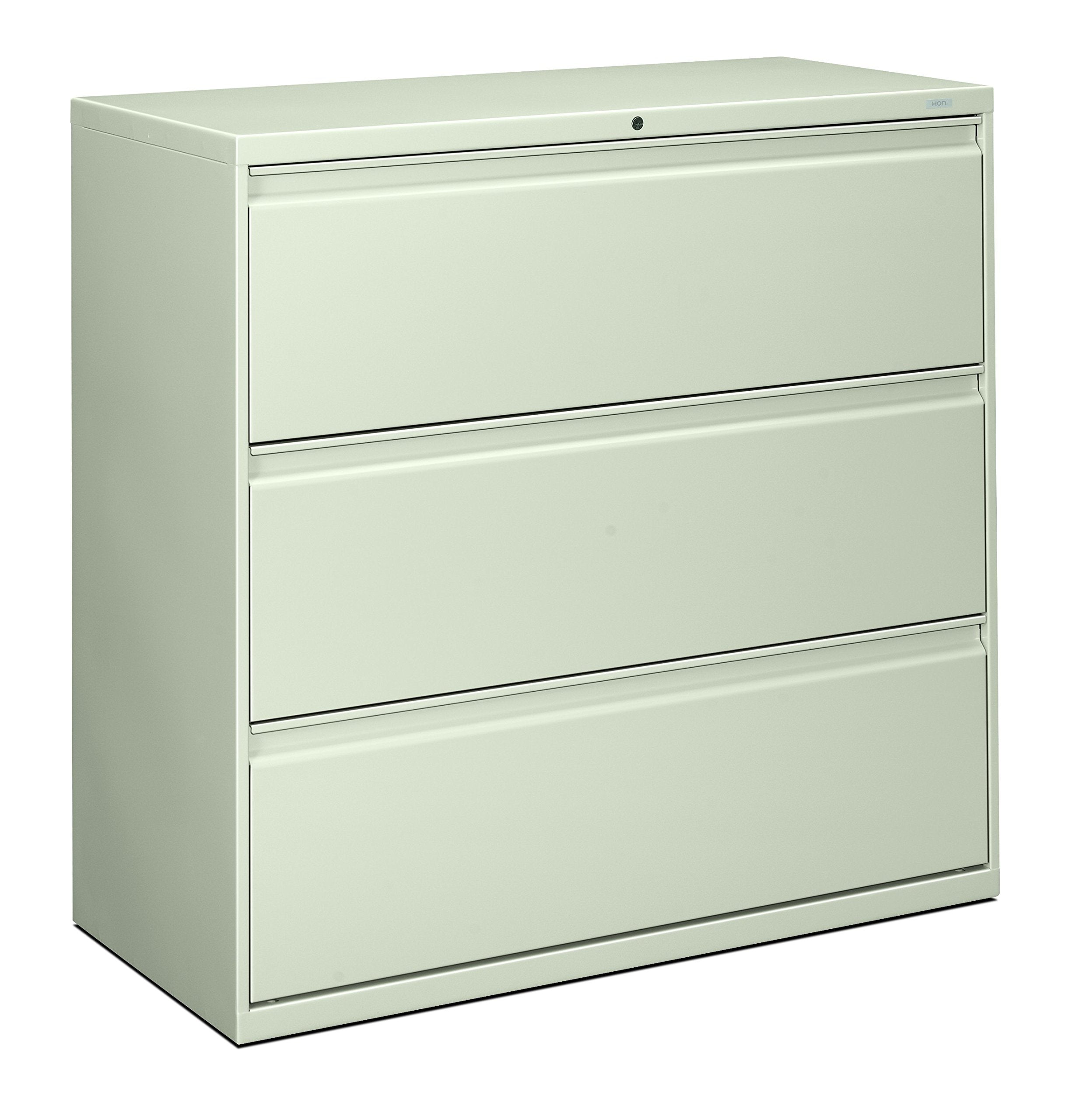 HON 893LQ 800 Series 42 by 19-1/4-Inch 3-Drawer Lateral File, Light Gray