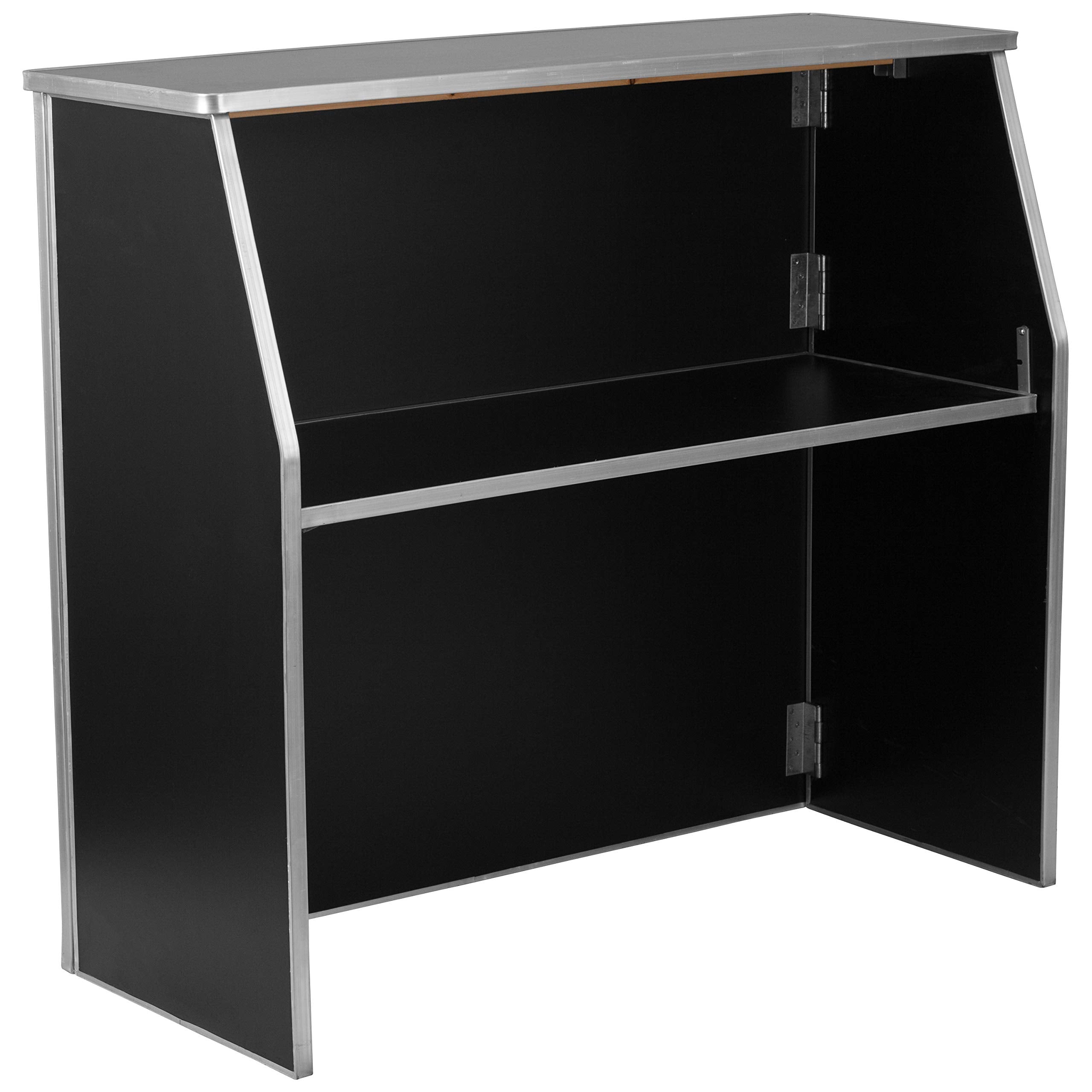 Flash Furniture Amara 4 Black Laminate Foldable Bar - Portable Event Bar