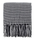Fennco Styles Houndstooth Fringe Soft Throw Blanket - 50x60