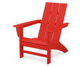 POLYWOOD AD420SR Modern Adirondack Chair, Sunset Red, Durable High Density Polyethylene Construction, Easy Assembly, Waterproof,