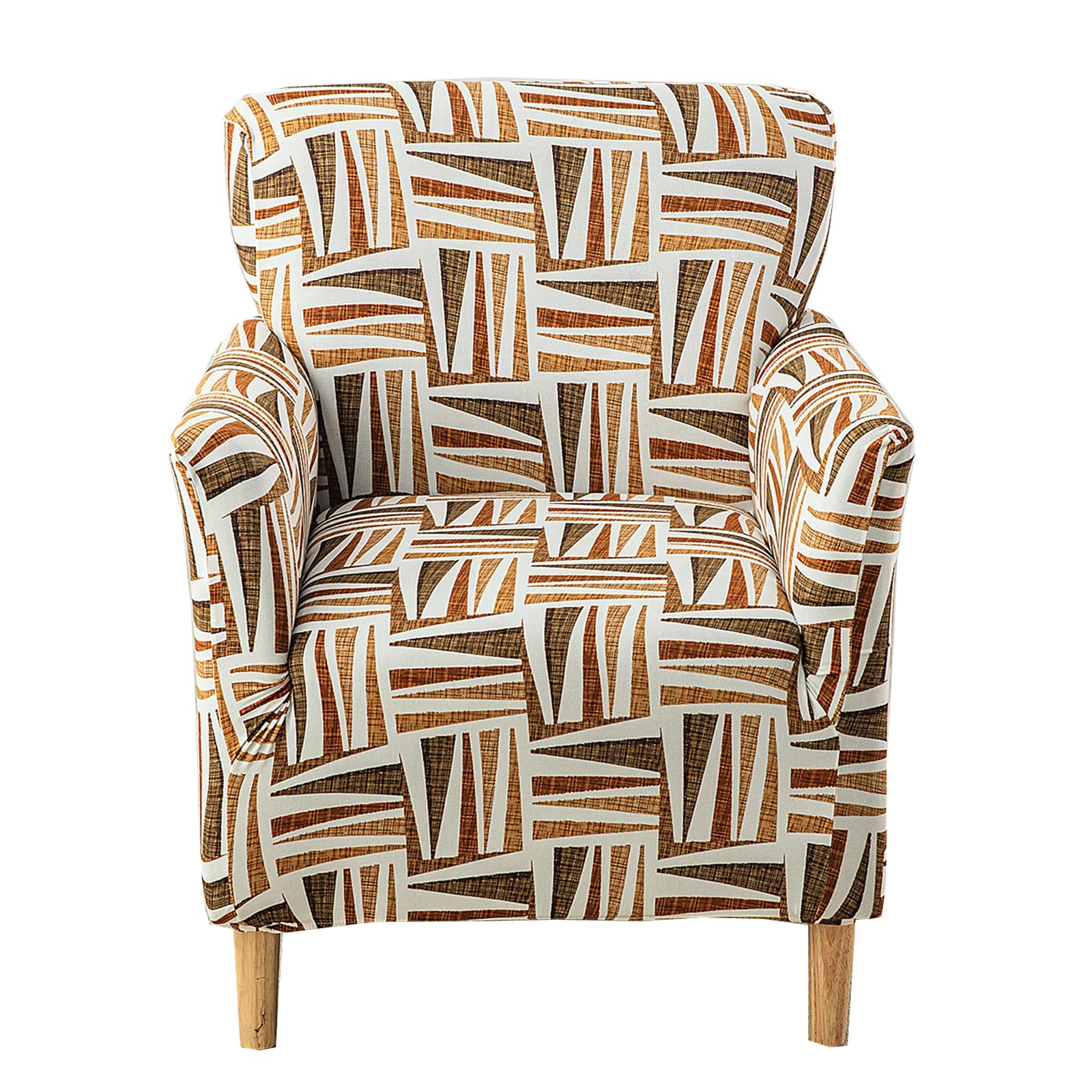 CRFATOP Printed Stretch Chair Slipcovers with Arms for Living Room 1 Piece Accent Chair Covers Soft Banquet Chair Covers Saucer 