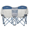 SUNNYFEEL Double Camping Chair, Portable Folding Loveseat with Cup Holders, Heavy Duty Steel Frame, Gray