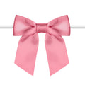 Rainbow Pana 120 Pack Twist Tie Bows for Treat Bags 25 Blush Pink Satin Ribbon Bows for Package craft gift Wrapping Decoration